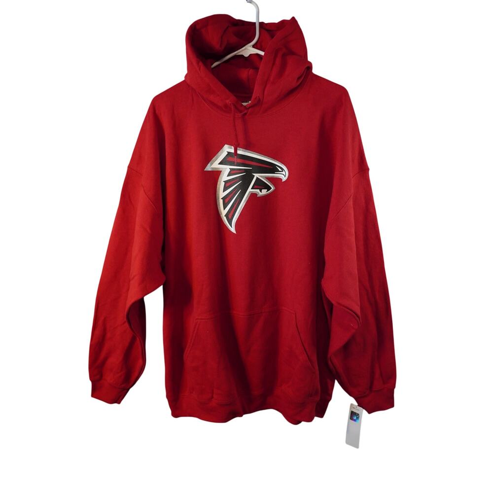 Atlanta Falcons Hoodie NFL Team Apparel Red Logo Pullover Sweatshirt NWT 2XL